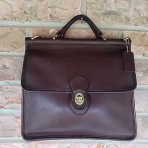 Vintage Coach Brown Leather Willis Bag 9927
